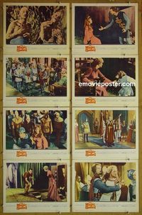 m424 MAGIC SWORD complete set of 8 lobby cards '61 Basil Rathbone, Gary Lockwood