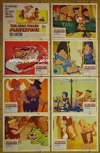 m429 MAN CALLED FLINTSTONE complete set of 8 lobby cards '66 Hanna-Barbera!