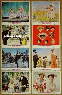 m438 MARY POPPINS complete set of 8 lobby cards R73 Julie Andrews, Disney