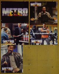 n043 METRO 5 lobby cards '97 Eddie Murphy, hostage negotiator!