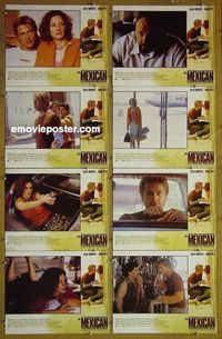 m446 MEXICAN complete set of 8 lobby cards '01 Brad Pitt, Julia Roberts