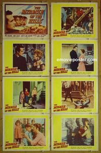 m450 MIRACLE OF THE HILLS complete set of 8 lobby cards '59 Rex Reason