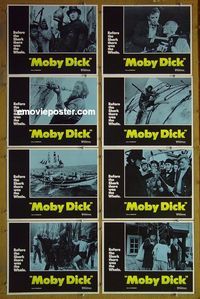 m453 MOBY DICK complete set of 8 lobby cards R76 Gregory Peck, Orson Welles