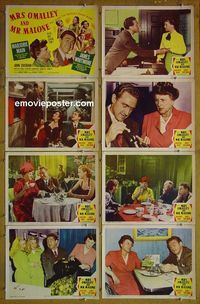 m457 MRS O'MALLEY & MR MALONE complete set of 8 lobby cards '51 Marjorie Main