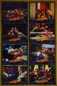 m459 MUPPETS FROM SPACE complete set of 8 lobby cards '99 sci-fi Kermit!