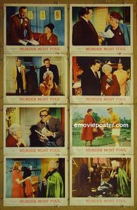 m460 MURDER MOST FOUL complete set of 8 lobby cards '64 Margaret Rutherford
