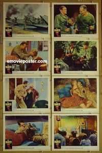 m464 NAKED & THE DEAD complete set of 8 lobby cards '58 Norman Mailer