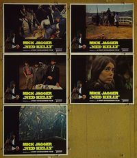 n045 NED KELLY 5 lobby cards '70 Mick Jagger, Tony Richardson