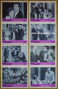 m469 NEVER TOO LATE complete set of 8 lobby cards '65 Paul Ford, Connie Stevens