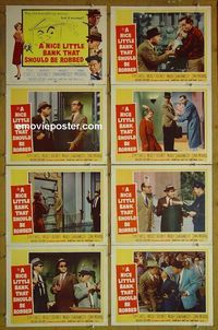 m471 NICE LITTLE BANK THAT SHOULD BE ROBBED complete set of 8 lobby cards '58