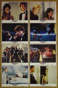 m477 NIGHT OF THE CREEPS complete set of 8 lobby cards '86 zombie horror!