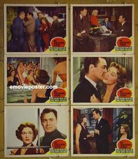 m981 NO QUESTIONS ASKED 6 lobby cards '51 Sullivan, film noir!