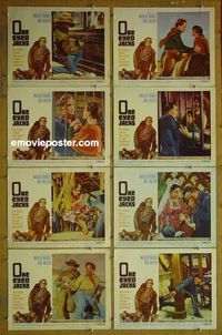 m495 ONE EYED JACKS complete set of 8 lobby cards '61 Marlon Brando, Karl Malden