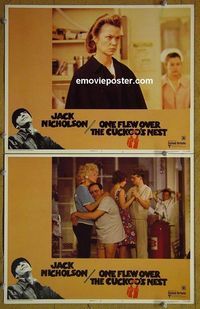n340 ONE FLEW OVER THE CUCKOO'S NEST 2 lobby cards '75 Fletcher