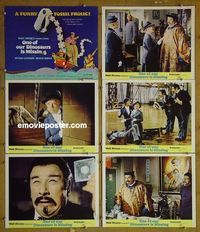 m983 ONE OF OUR DINOSAURS IS MISSING 6 lobby cards '75 Disney
