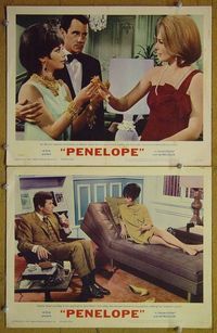 n347 PENELOPE 2 lobby cards '66 Natalie Wood, Dick Shawn