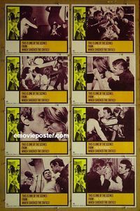 m511 PENTHOUSE complete set of 8 lobby cards '67 Suzy Kendall, Morgan