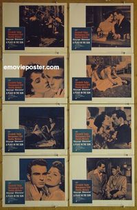 m515 PLACE IN THE SUN complete set of 8 lobby cards R59 Monty Clift, Taylor