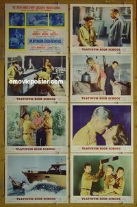 m516 PLATINUM HIGH SCHOOL complete set of 8 lobby cards '60 Terry Moore, Rooney