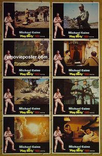 m517 PLAY DIRTY complete set of 8 lobby cards '69 Michael Caine