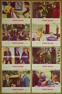 m520 POINT BLANK complete set of 8 lobby cards '67 Lee Marvin, Angie Dickinson