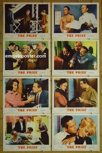m527 PRIZE complete set of 8 lobby cards '63 Paul Newman, Elke Sommer, Robinson