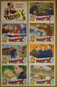 m530 PROJECT X complete set of 8 lobby cards '49 bad girl film noir!