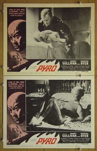 n353 PYRO: THE THING WITHOUT A FACE 2 lobby cards '63 Sullivan