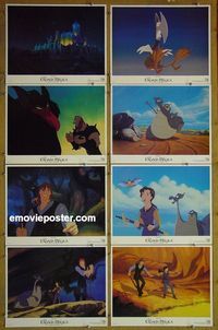 m535 QUEST FOR CAMELOT 8 Spanish lobby cards '98 cartoon feature!