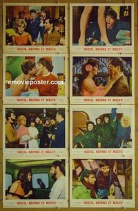 m536 QUICK BEFORE IT MELTS complete set of 8 lobby cards '65 Maharis, Morse