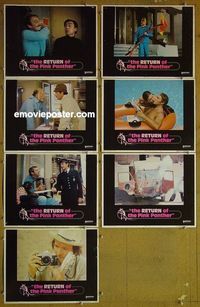 m860 RETURN OF THE PINK PANTHER 7 lobby cards '75 Peter Sellers