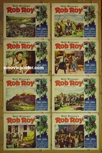 m552 ROB ROY complete set of 8 lobby cards '54 Walt Disney, Richard Todd