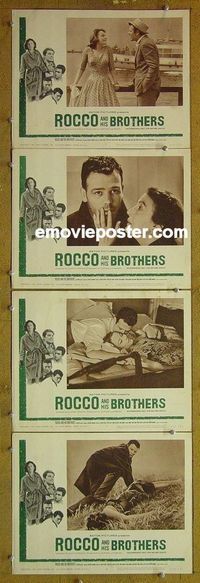 n121 ROCCO & HIS BROTHERS 4 lobby cards '60 Luchino Visconti