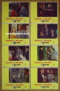 m569 SALT & PEPPER complete set of 8 lobby cards '68 Sammy Davis Jr., Lawford