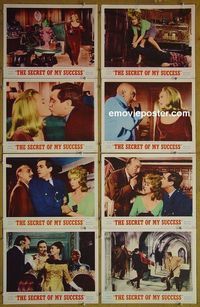 m576 SECRET OF MY SUCCESS complete set of 8 lobby cards '65 Shirley Jones