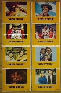 m578 SEMI-TOUGH complete set of 8 lobby cards '77 football & sexy girls!