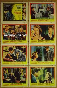 m579 SEPARATE TABLES complete set of 8 lobby cards '58 Rita Hayworth, Lancaster