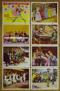 m580 SEVEN BRIDES FOR SEVEN BROTHERS complete set of 8 lobby cards R60s Jane Powell