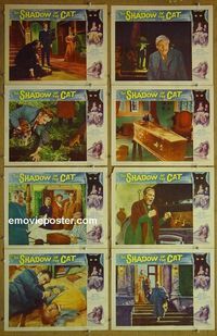 m584 SHADOW OF THE CAT complete set of 8 lobby cards '61 Barbara Shelley