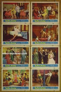 m587 SHE'S BACK ON BROADWAY complete set of 8 lobby cards '53 Virginia Mayo