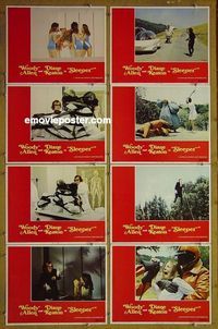m592 SLEEPER complete set of 8 lobby cards '74 Woody Allen, Diane Keaton