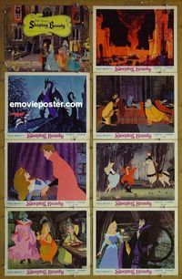 m593 SLEEPING BEAUTY complete set of 8 lobby cards R70 Disney classic!