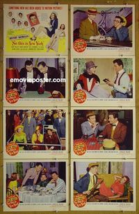 m598 SO THIS IS NEW YORK complete set of 8 lobby cards '48 Henry Morgan, Vallee
