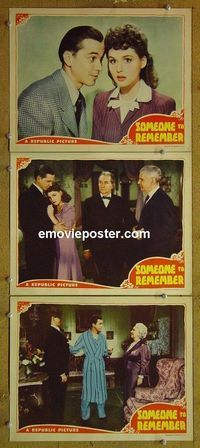 n201 SOMEONE TO REMEMBER 3 lobby cards '43 Robert Siodmak