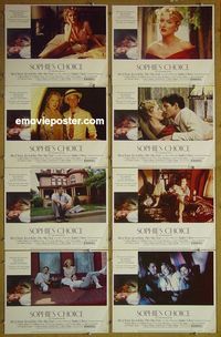 m601 SOPHIE'S CHOICE complete set of 8 lobby cards '82 Meryl Streep, Kevin Kline