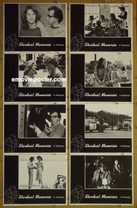 m605 STARDUST MEMORIES complete set of 8 lobby cards '80 Woody Allen, Rampling