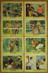 m608 STEEL CLAW complete set of 8 lobby cards '61 George Montgomery