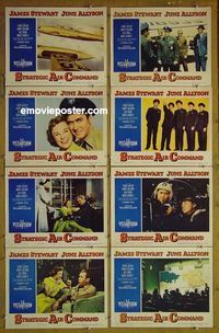 m612 STRATEGIC AIR COMMAND complete set of 8 lobby cards '55 Jimmy Stewart