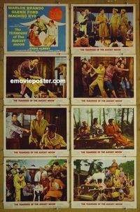 m626 TEAHOUSE OF THE AUGUST MOON complete set of 8 lobby cards '56 Marlon Brando