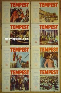 m627 TEMPEST complete set of 8 lobby cards '59 Van Heflin, Silvana Mangano